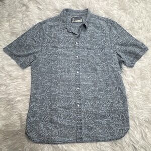 CHUBBIES The Nutter Shirt Large Western Aztec Tribal Mens Pearl Snap USA Made